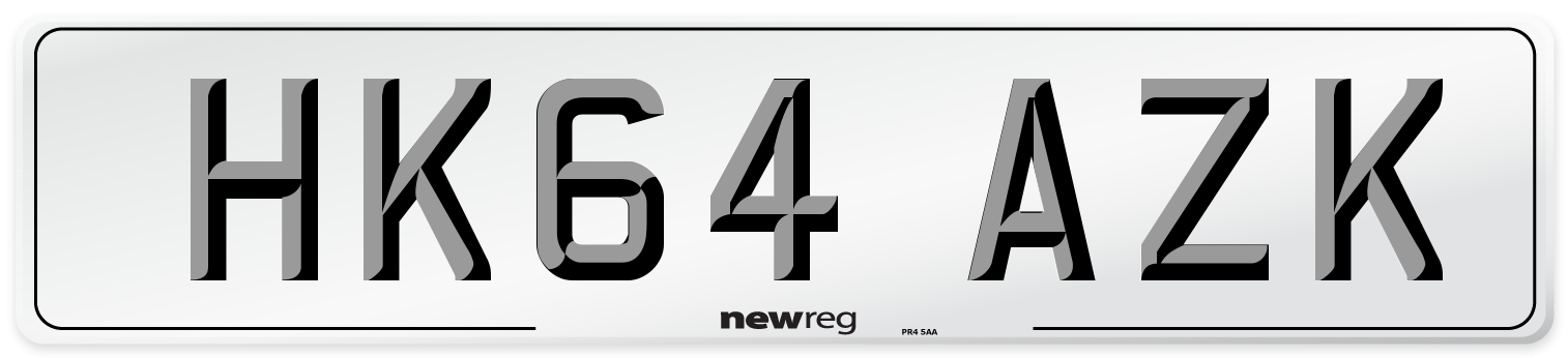 HK64 AZK Number Plate from New Reg